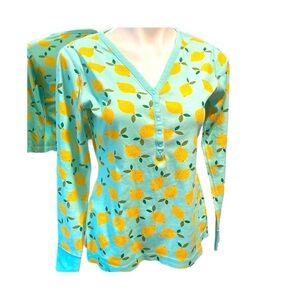 NWOT hanna Anderson organic cotton lemon sleep top. Size med.